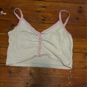 Pacsun White and Pink Tank Top